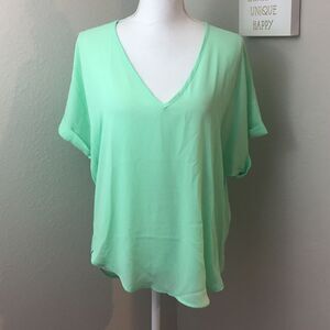Lush Mint Lightweight Blouse